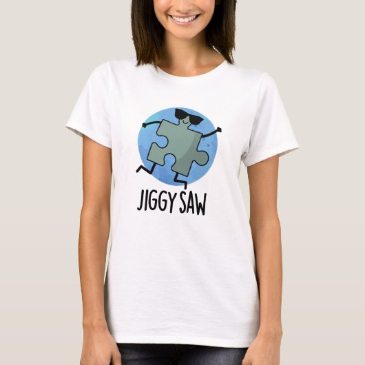 T-shirt Jiggy Saw Dancing Danseuse Jigsaw Puzzle Pun (Devant)