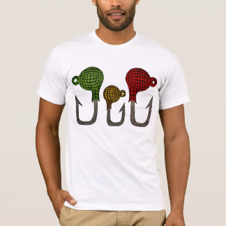 T-shirt jigheads de poissons de plaid - signature S de