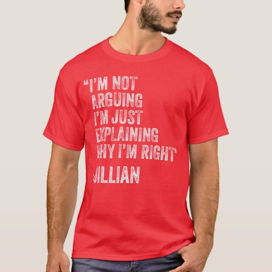 T-shirt Jillian Quote Funny Birthday Custom Name Idea Engi (Devant)