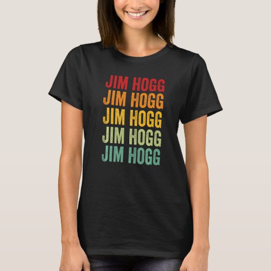 T-shirt Jim Hogg County Texas Rainbow Text (Devant)