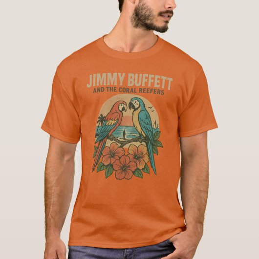 T-SHIRT JIMMY BUFFETT ET CORAL REEFERS (Devant)