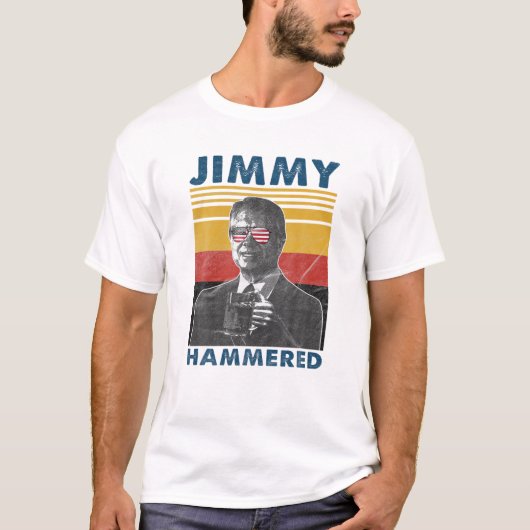 T-shirt Jimmy Hammered 4 juillet Drunk President Carter (Devant)
