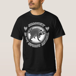 T-SHIRT JIMOTHY EST MON ANIMAL SPIRITUEL - N&B
