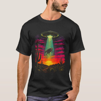 T-shirt Jimothy Mème Raton Laveur Enlèvement Ufo Rétro Drô