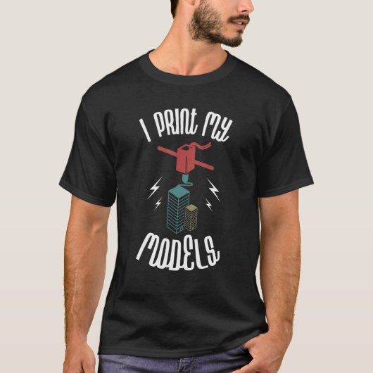 T-shirt J'imprime mes modèles Imprimante 3D propriétaire I (Devant)