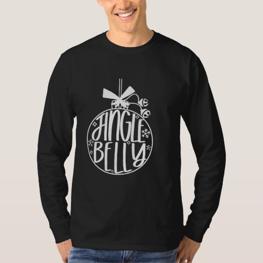 T-shirt Jingle Bell All The Way Christmas Pregnancy (Devant)