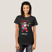 T-shirt Jingle Bell And Rock Christmas Santa Rolling Playi (Devant entier)