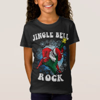 Jingle Bell Rock Père Noël Jouer Guitare Noël Fu
