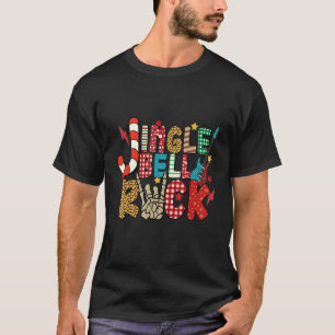 T-shirt Jingle Bell Rock Skeleton mains Electric Guitare R