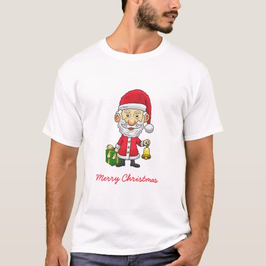 T-shirt Jingle Bells avec Père Noël (Devant)