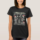 T-shirt Jingle Bots Festive Robots de vacances avec chapea (Devant)