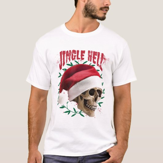 T-shirt Jingle Hell Skull (Devant)