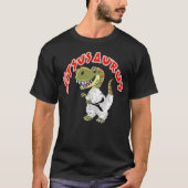 T-shirt Jitsusaurus Funny Jiu Jitsu Trex Ceinture noire (Devant)