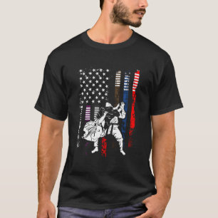 T-shirt Jiu Jitsu Brésilien Drapeau Américain Mial Grappli