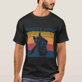 T-shirt Jiu Jitsu brésilien drôle meurtre Yoga Vintage rét