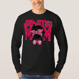T-shirt Jiu Jitsu Maman Messy Bun Maman Présente Bjj Brési
