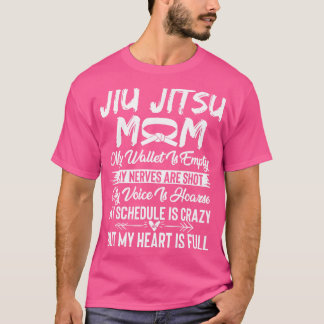 T-shirt Jiu-Jitsu Maman Mon Coeur Est Plein