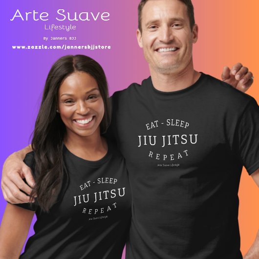 T-shirt Jiu Jitsu Manger Le Sommeil Répéter Arte Suave Lif