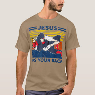 T-shirt Jiu jitsu s jesus a votre dos mens bjj mixed marti