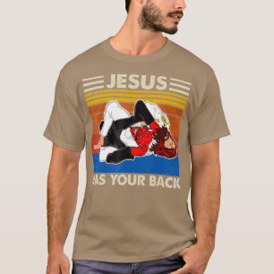 T-shirt Jiu Jitsu s Jésus a votre MIXED MARTIAL ART du do