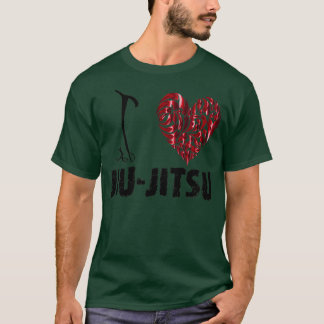 T-shirt JiuJitsu texte blanc T J'aime JiuJitsu