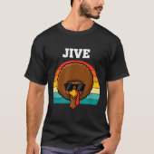 T-shirt Jive Turkey Afro Retro 70s Thanksgiving Turkey Day (Devant)