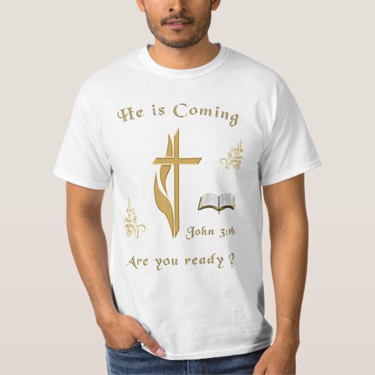 T-shirt Jn 3:16 Jésus arrive (Devant)