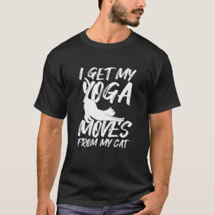 T-shirt J'Obtiens Mes Déménagements De Yoga De Mon Chat Jo