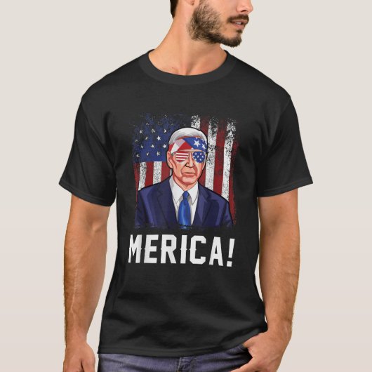 T-shirt Joe Biden 4 juillet Merica Hommes Femmes American (Devant)