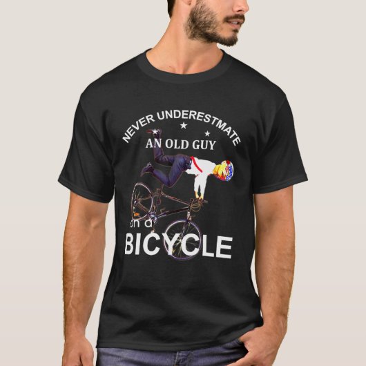 T-shirt Joe Biden Bicycle Crash drôle Trump l'a fait RIDIN (Devant)