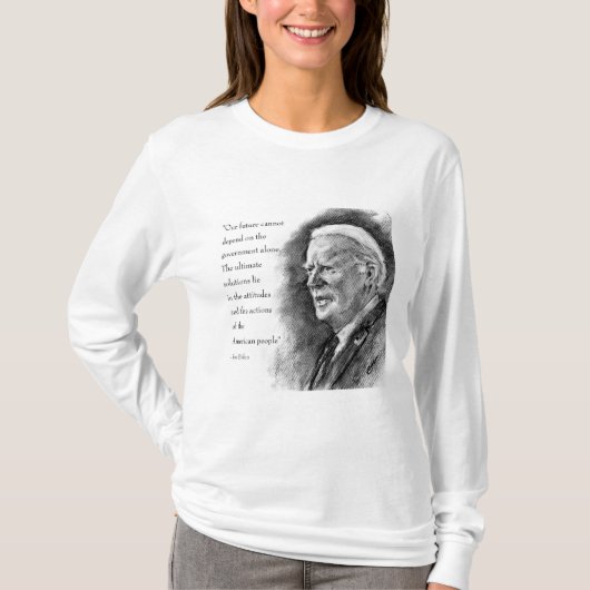 T-shirt Joe Biden & Citation Femens Long Sleeve Tee (Devant)