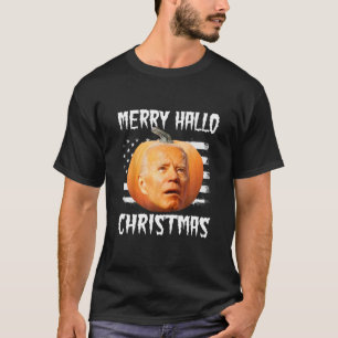 T-shirt Joe Biden Confus Anti-Biden Citrouille Happy Hallo