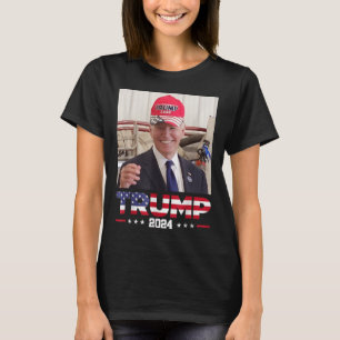 T-shirt Joe Biden Portant Un Casquette Trump