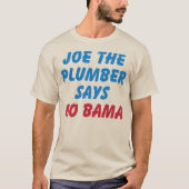 T-shirt Joe le plombier dit "NON BAMA" PRO McCAIN (Devant)