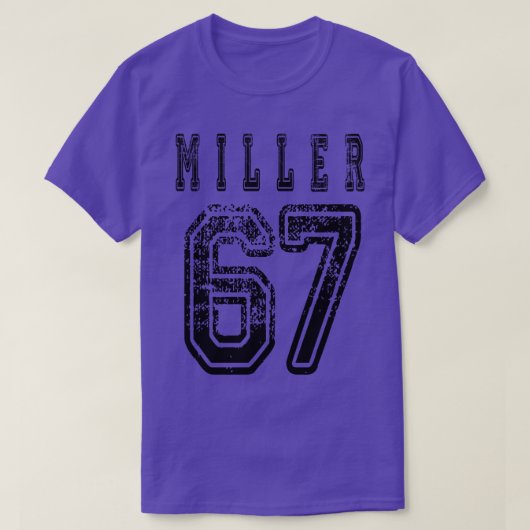 T-shirt Joel MILLER 67 College Style TV Version (Design devant)
