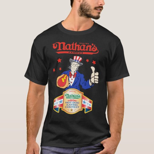 T-shirt Joey Chestnut Nathans Hot Dog Eating Fourth Of Jul (Devant)