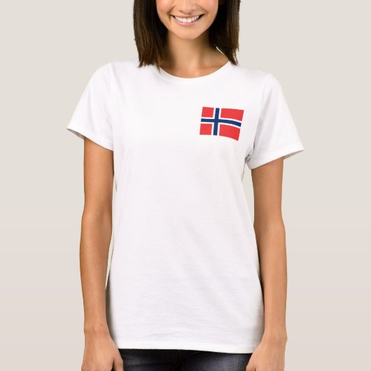 T-shirt Jogger en polaire féminin avec drapeau de la Norvè (Devant)