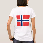 T-shirt Jogger en polaire féminin avec drapeau de la Norvè (Dos)