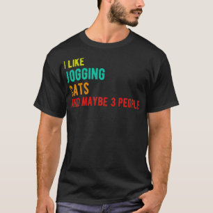T-shirt Jogging chats drôle anniversaire j'aime Jogging ch