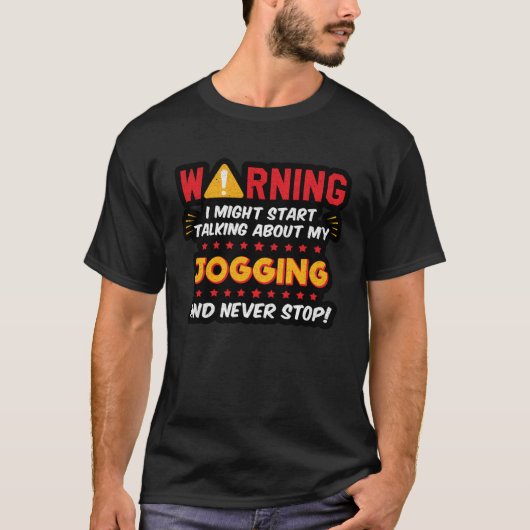 T-shirt Jogging Jogger Dire Joke Graphic (Devant)