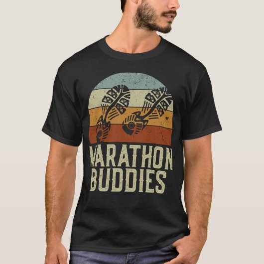 T-shirt Jogging Marathon Buddies Besties Friends (Devant)