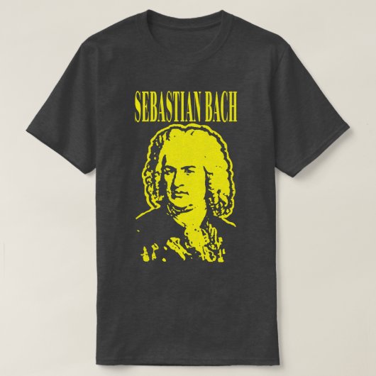 T-shirt Johann Sebastian Bach Classical Grunge Style (Design devant)