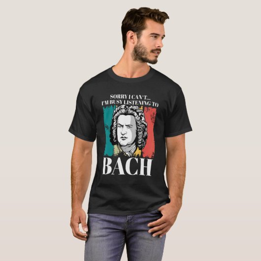 T-shirt Johann Sebastian Bach Compositeur Pour Classica (Devant entier)