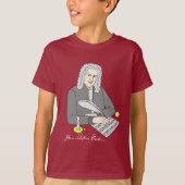 T-shirt Johann Sebastian Bach gezeichnet (Devant)