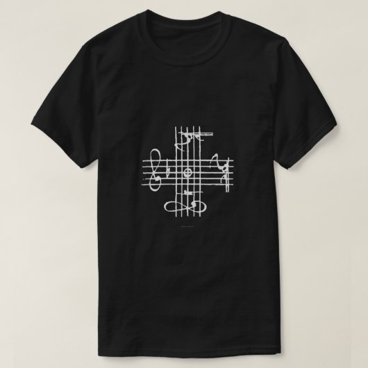 T-shirt Johann Sebastian Bach Signature musicale Notation (Design devant)