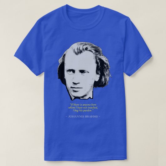 T-shirt Johannes Brahms Citation (Design devant)