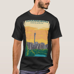 T-shirt Johannesburg Afrique du Sud Affiche de voyage