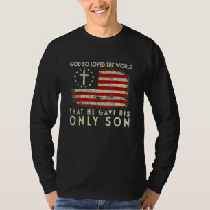 T-shirt John 316 Croix chrétienne Bible Christian Us Drape