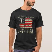 T-shirt John 316 Croix chrétienne Bible Christian Us Drape (Devant)