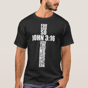 T-shirt John 316 Croix Chrétienne Dire La Bible Religieuse